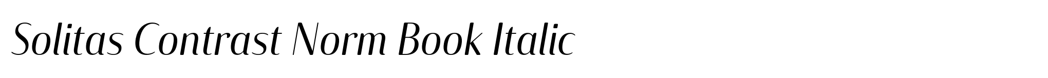 Solitas Contrast Norm Book Italic image